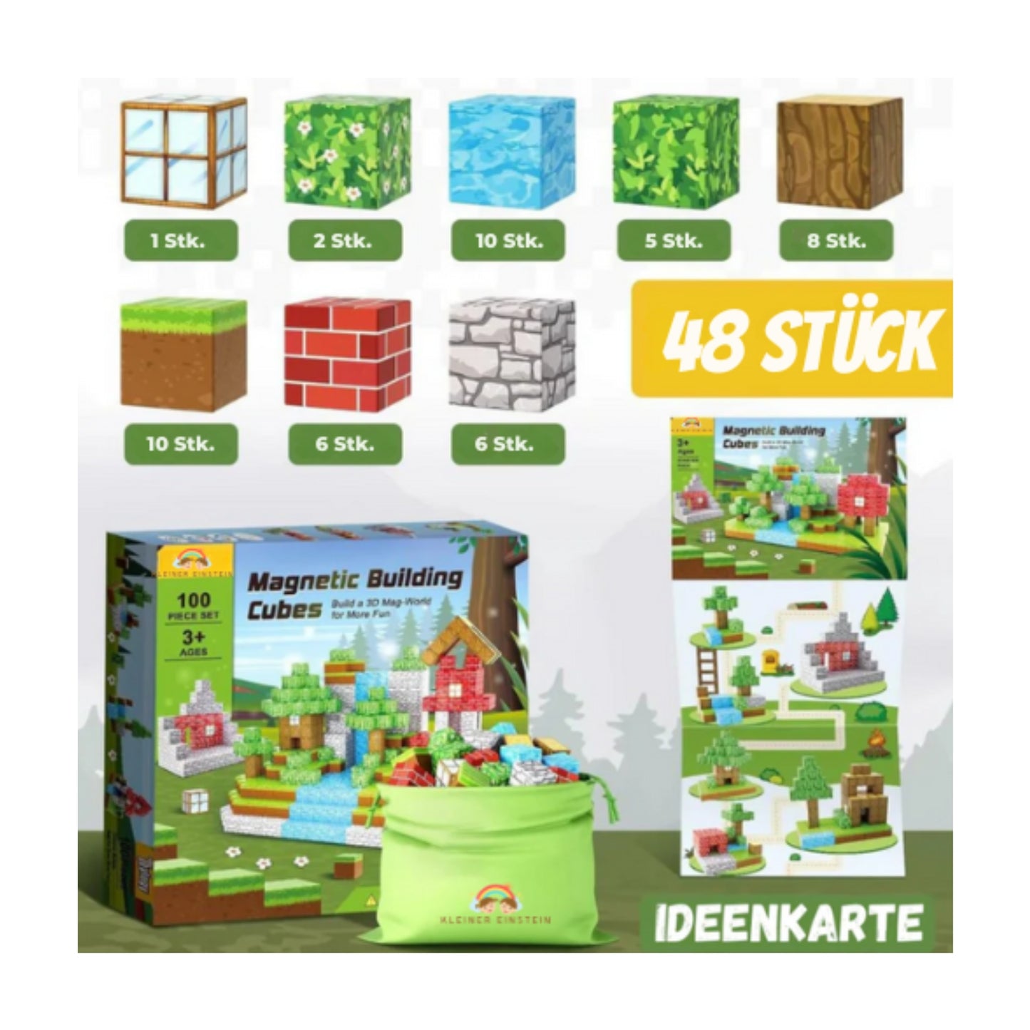 Magnetische Bausteine – Verschiedene Sets für kreatives Spielen